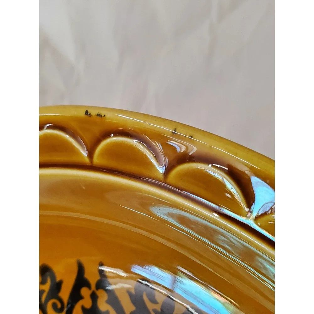 Coventry Castillian Harvest‎ Gold Scalloped Filigree Dinner Plate Vintage USA